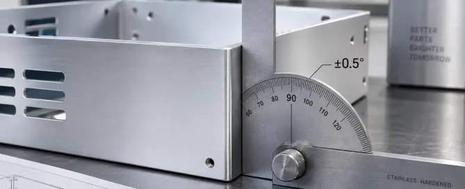 ±0.5°のコイニング曲げ精度を備えた精密板金部品